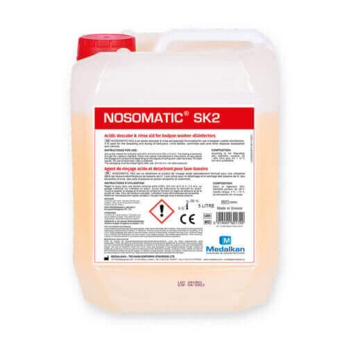 NOSOMATIC SK2 - Détartrant acide et liquide de rinçage pour le traitement automatisé des lave-bassins